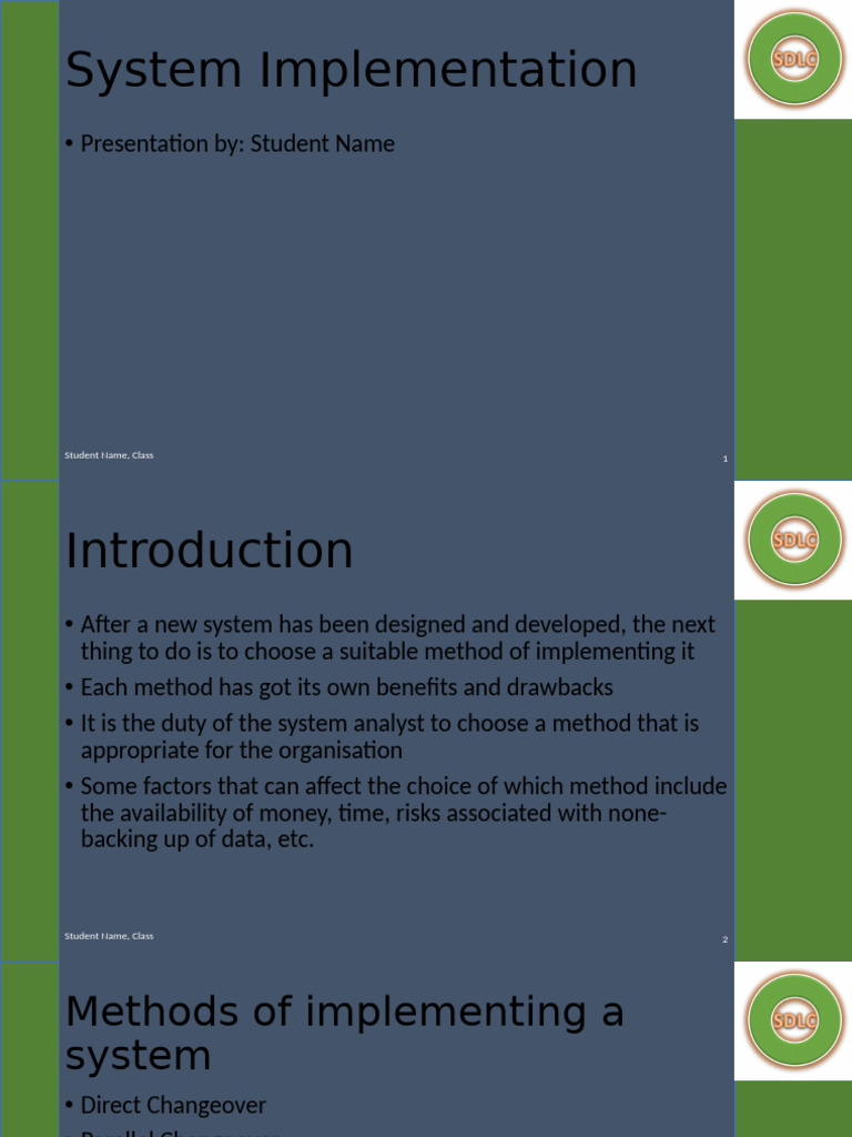 System Implementation Methods Explained | PDF