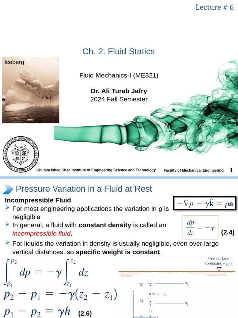 Lecture 6 - Chap 2 Lecture Notes | PDF | Pressure | Pressure Measurement