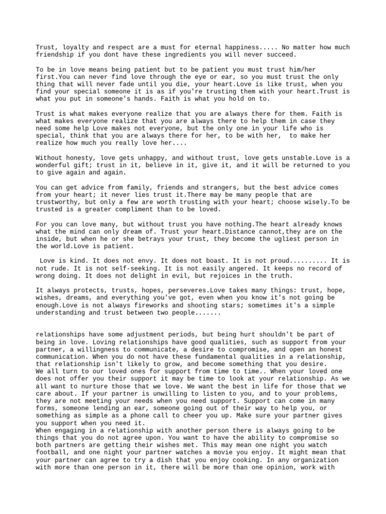 Build Trust | PDF | Love