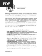 Literary Analysis Instructions & Rubric 2012