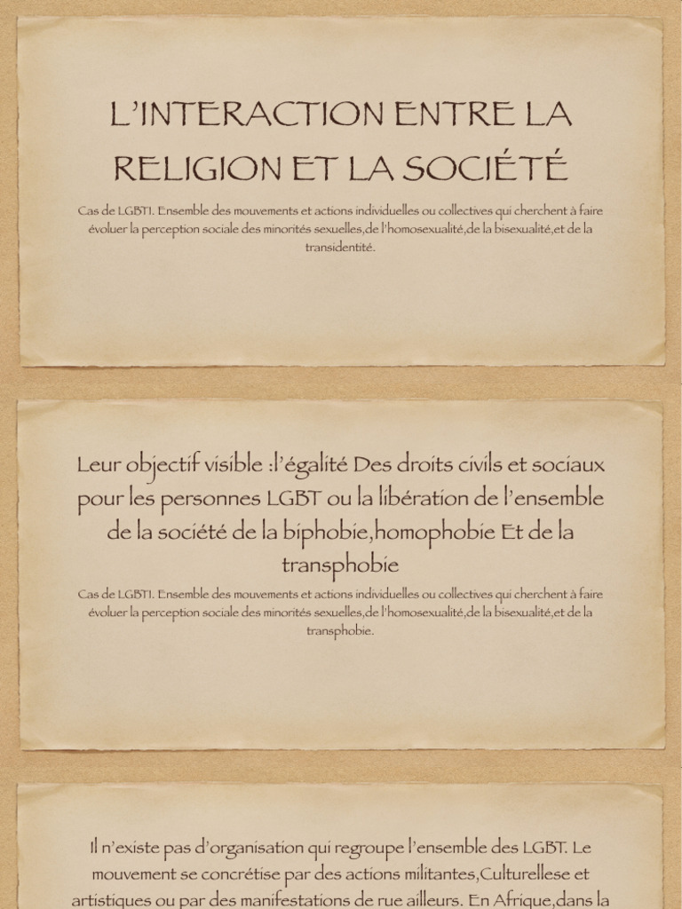 Religion et Société : Défis LGBT | PDF | Homosexualité | LGBT