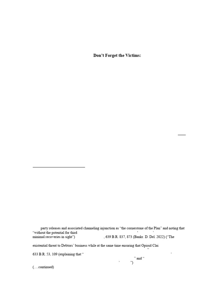 Mass Torts and Third-Party Releases Explained | PDF | Bankruptcy ...