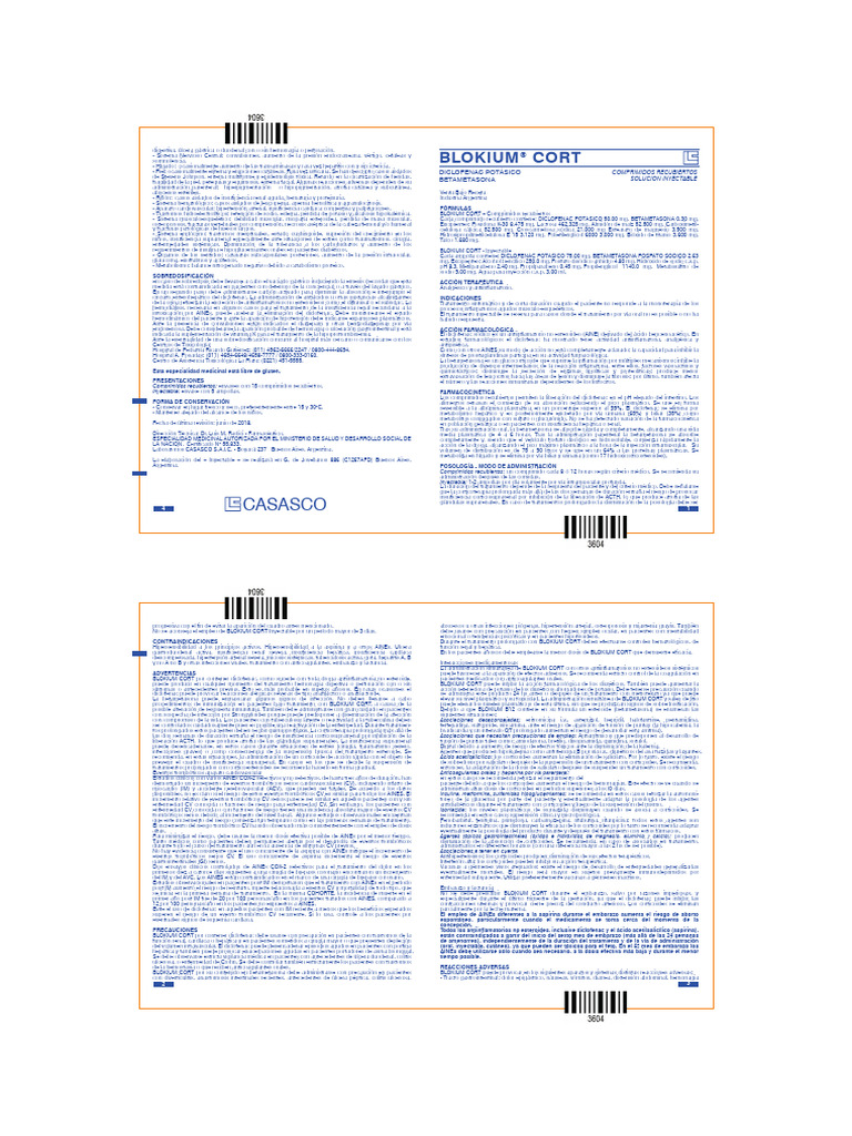 Instruccion Blokium Cort para Web | PDF | Droga anti-inflamatoria libre ...