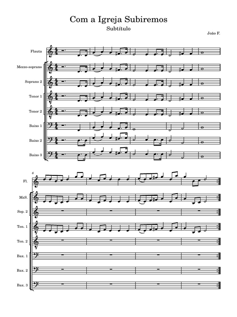 Cifras e Partituras: Com a Igreja Subiremos | PDF