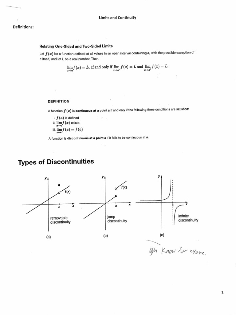 Topic 2-3 - Lecture - Limits and Continuity | PDF