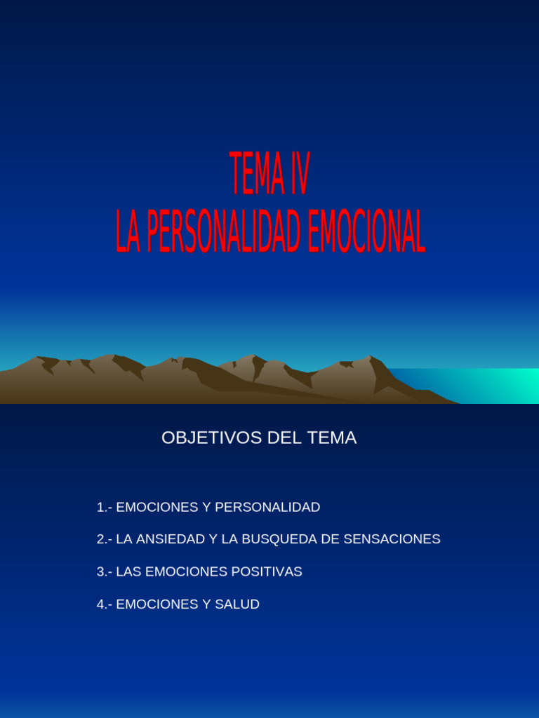 Tema 4 Emociones09-3 | PDF | Las emociones | Inteligencia emocional