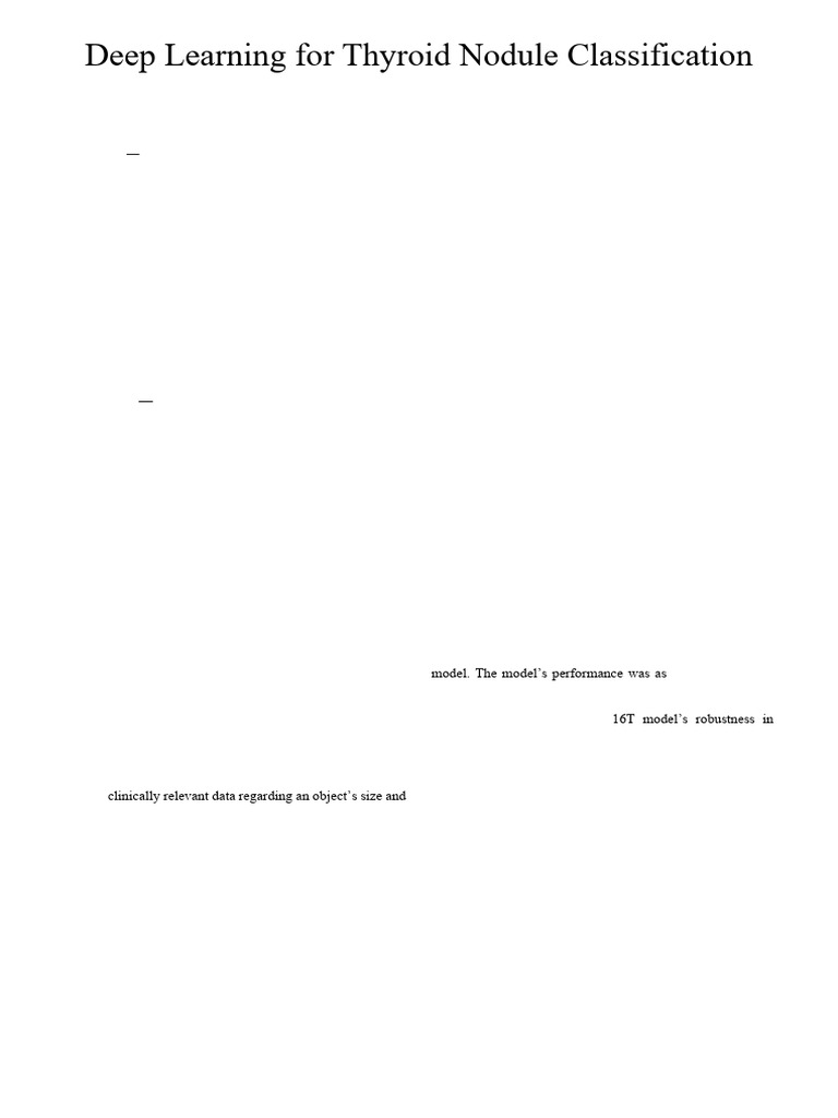 Deep Learning for Thyroid Nodule Diagnosis | PDF | Medical Diagnosis ...