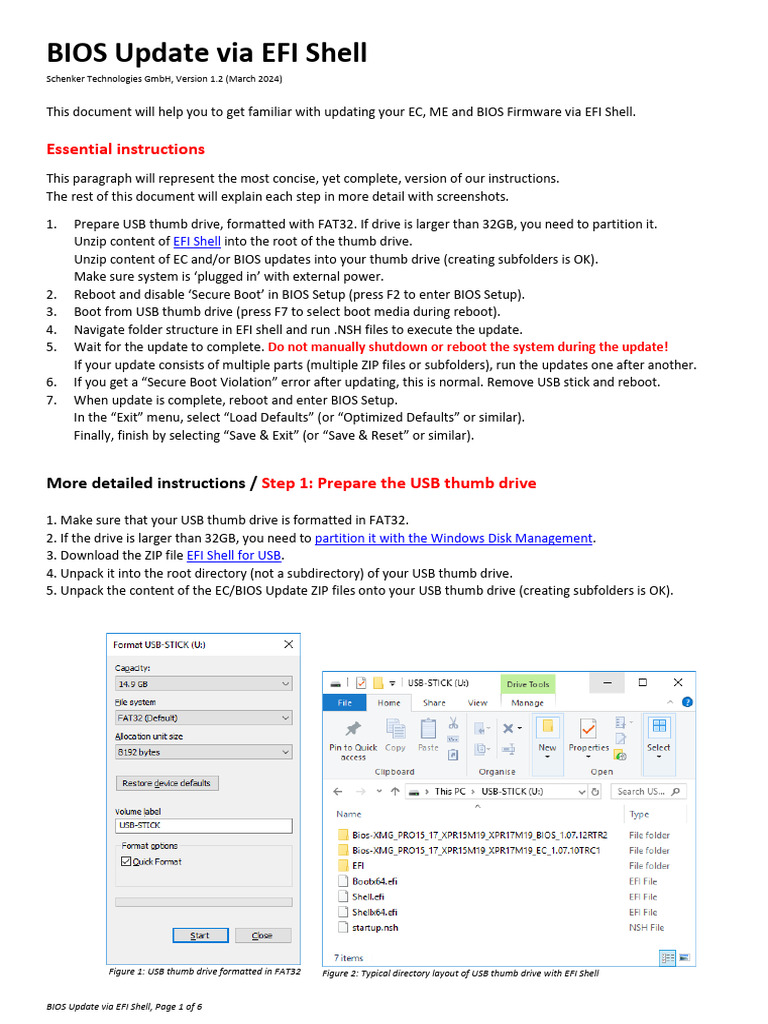 BIOS Update Using EFI Shell Guide | PDF | Booting | Bios