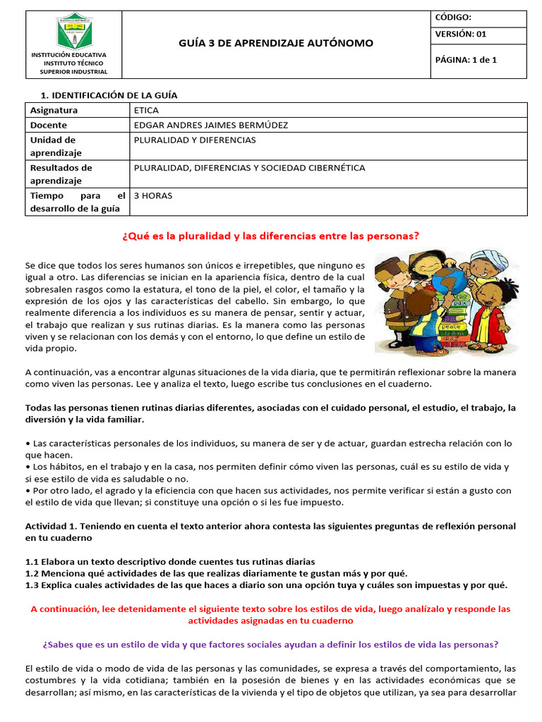 Pluralidad y Estilos de Vida en Ética | PDF | Sociedad | Internet