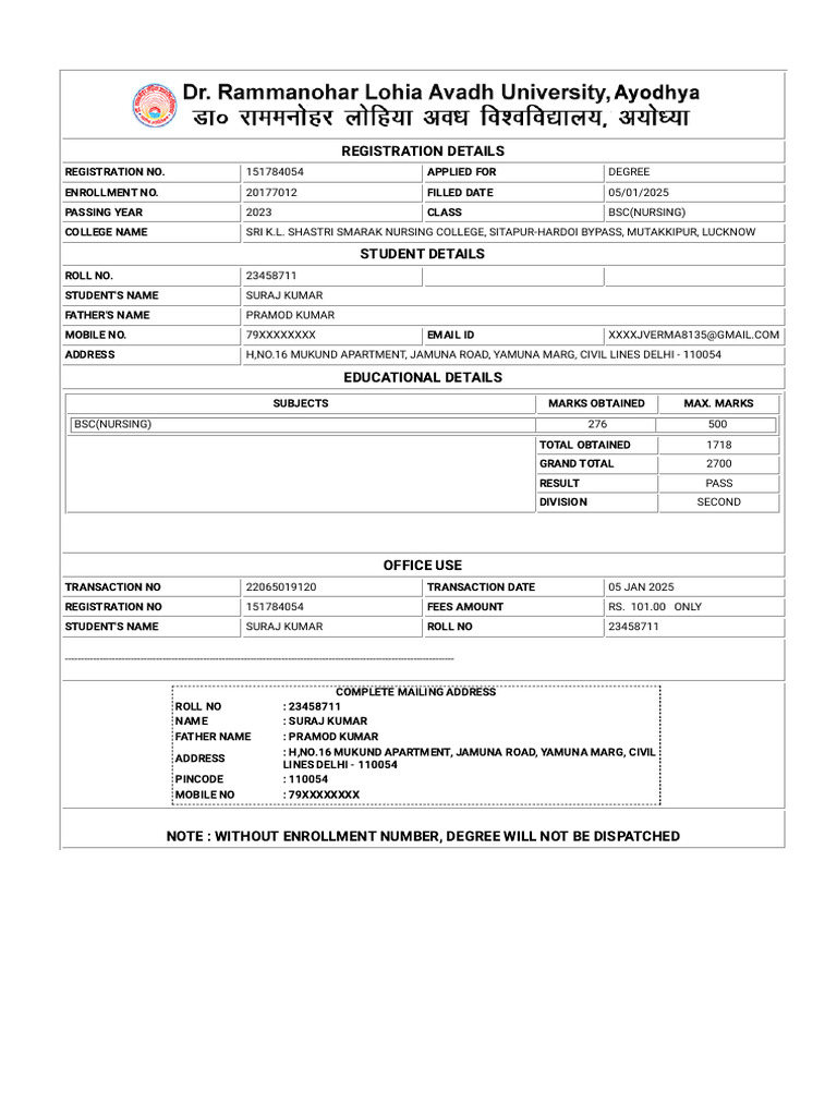 RMLAU DEGREE | PDF