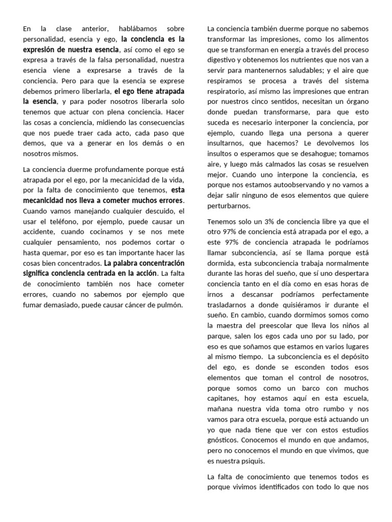 Despertar de la Conciencia y el Ego | PDF | Yo | Las emociones