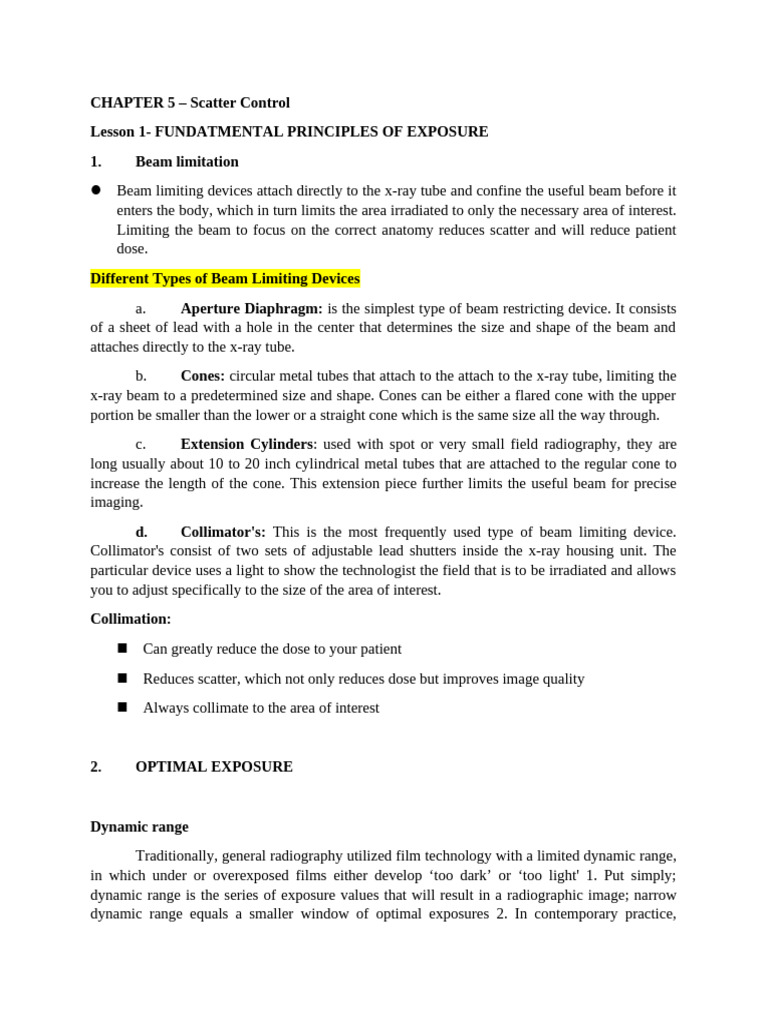 Scatter Control in Radiography Techniques | PDF | Radiography | Charge ...
