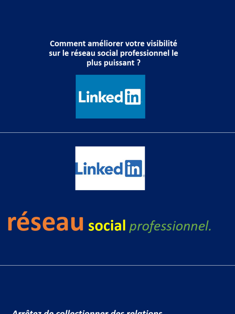 Optimiser votre visibilité sur LinkedIn | PDF | LinkedIn | Réseautage ...