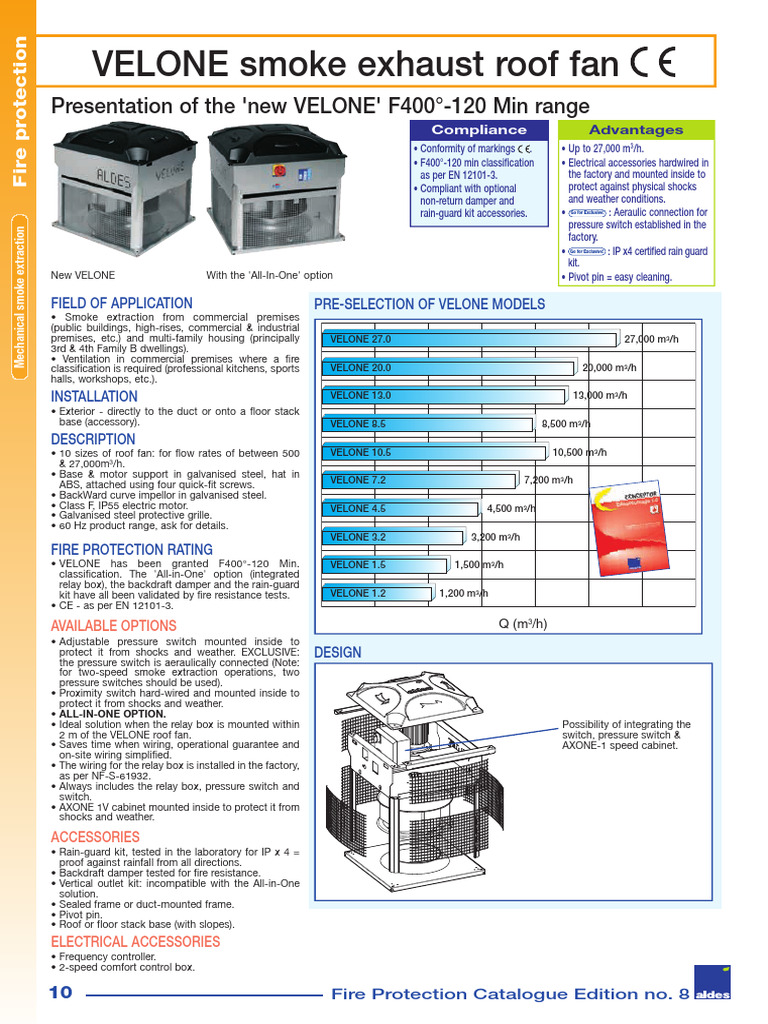 VELONE Smoke Extraction Fans Guide | PDF | Switch | Duct (Flow)