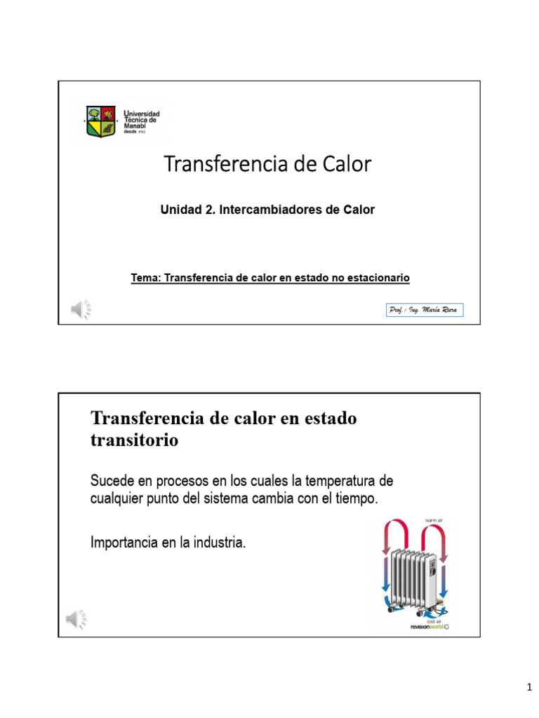 Transferencia de Calor Transitoria en Sistemas | PDF | Transferencia de ...