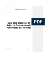 SAT Guía Aviso Suspensión Actividades