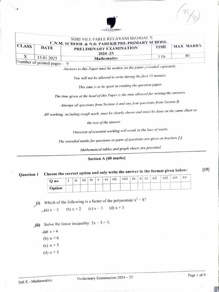 Maths Prelims | PDF | Elementary Geometry | Euclidean Geometry