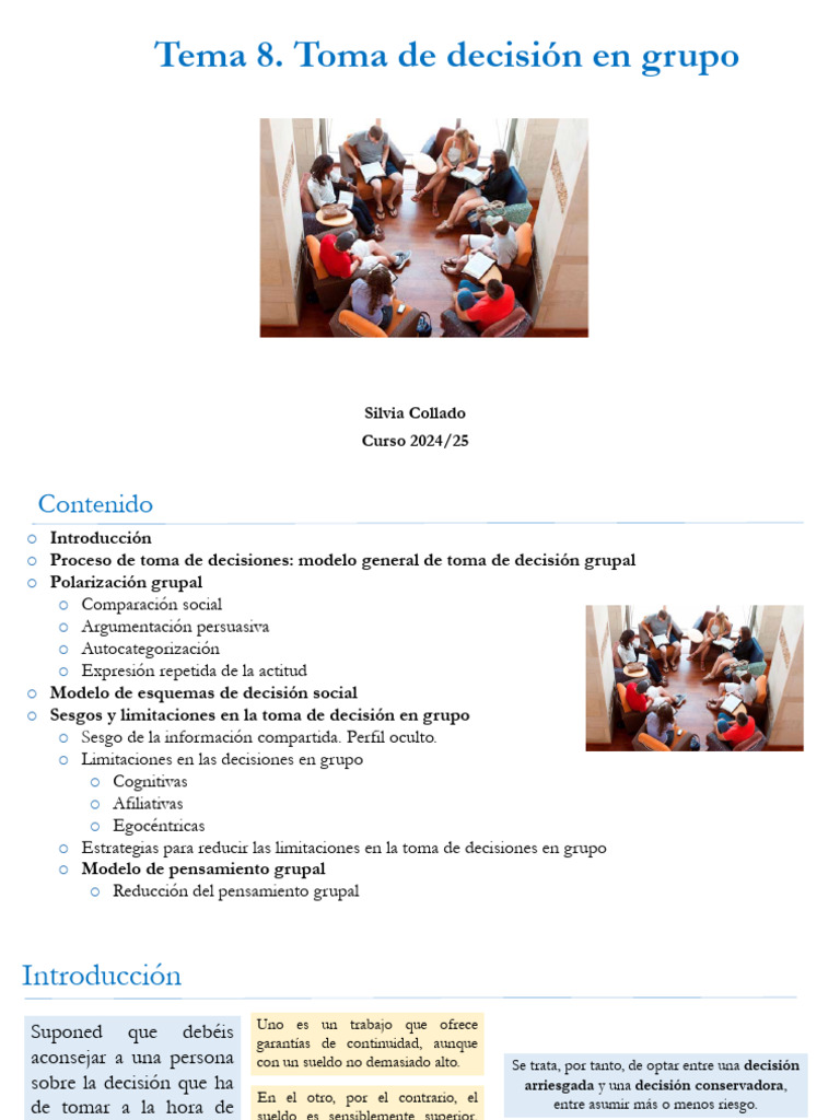 Toma de Decisiones en Grupo: Estrategias y Sesgos | PDF | Pensamiento ...