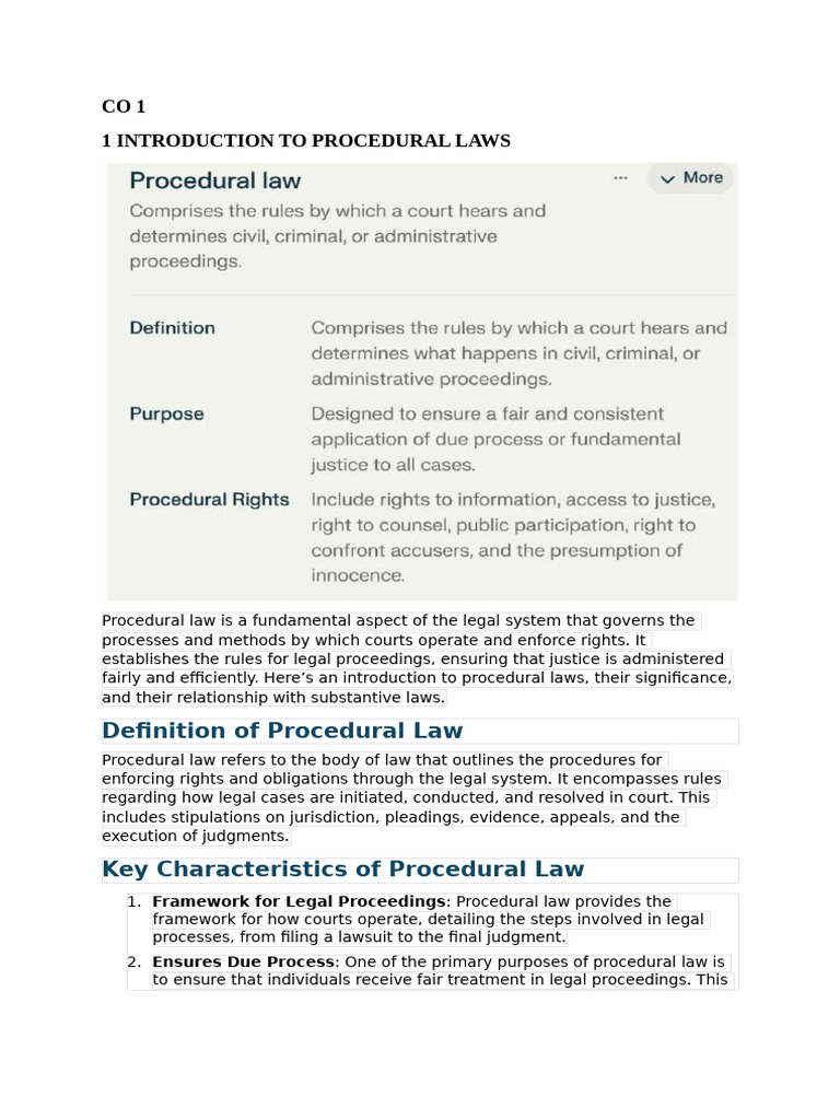 Introduction to Procedural Law Basics | PDF | Magistrate | Prosecutor