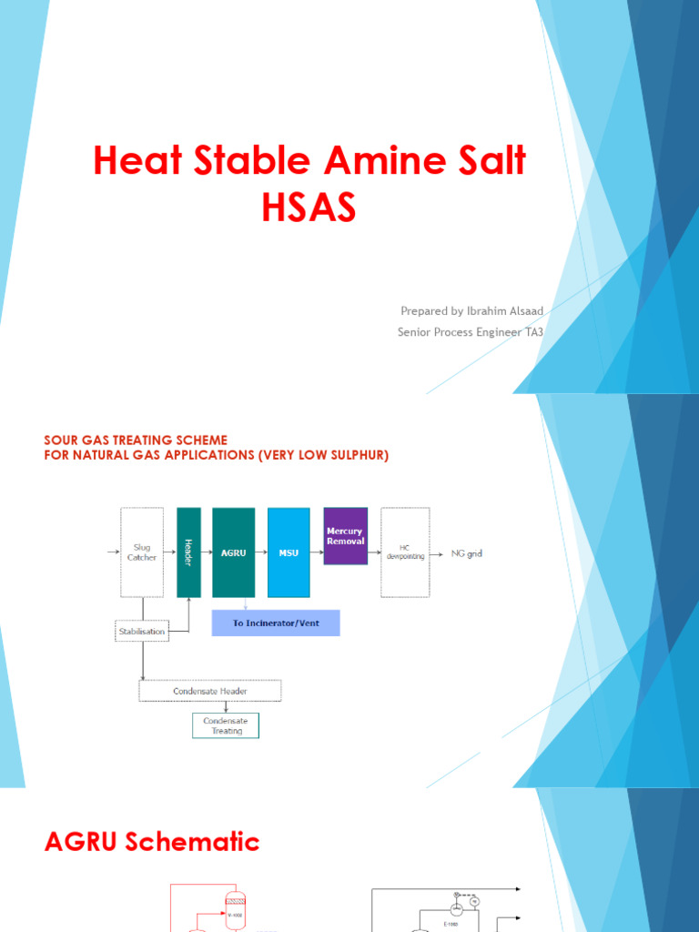 Heat Stable Amin Salt in Amine Systems | PDF