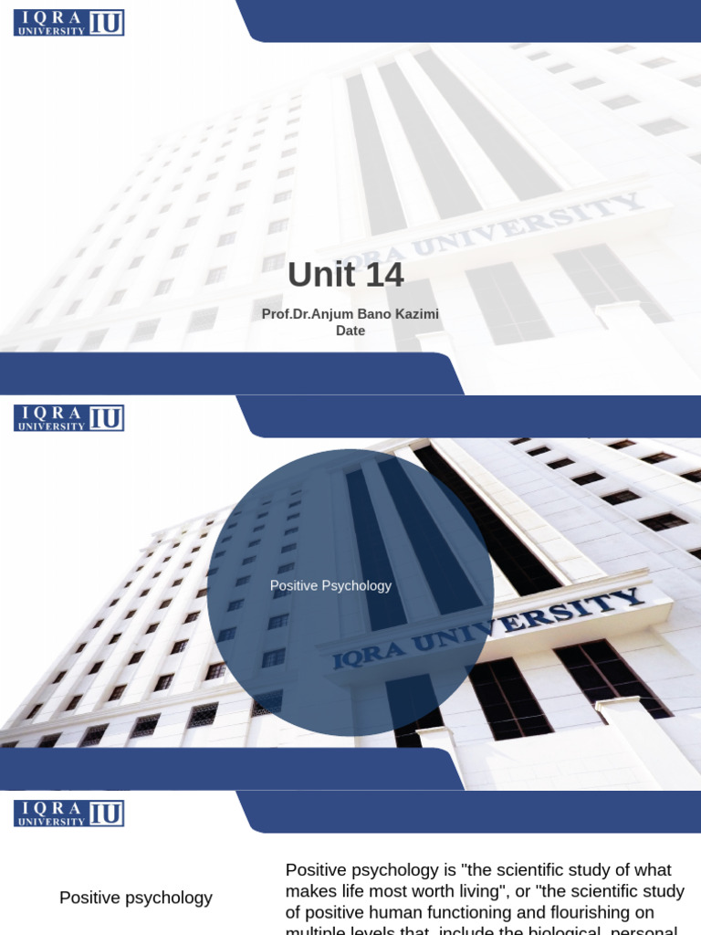 unit14 positive psy | PDF | Positive Psychology | Flow (Psychology)