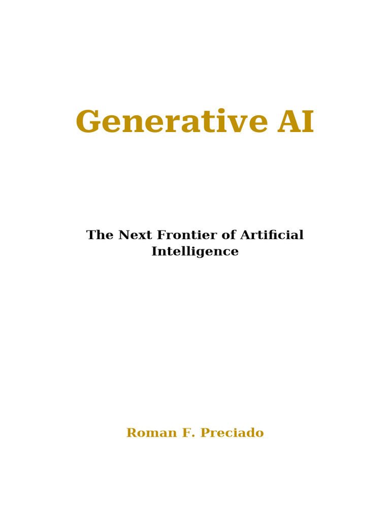 Generative AI- The Next Frontier of Artificial Intelligence | PDF ...