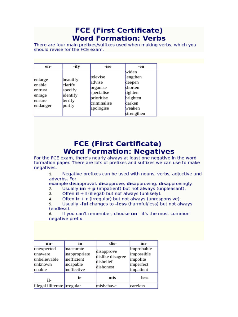 Word Formation First | PDF | Adjective | Noun