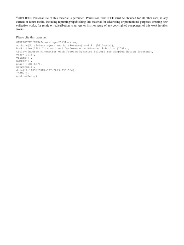 IK Paper | PDF | Matrix (Mathematics) | Kinematics