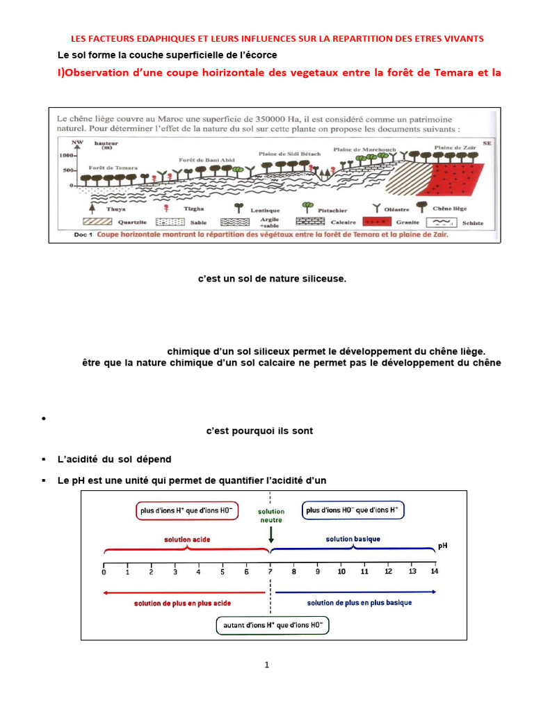Influence des sols sur le chêne liège | PDF | Sol (pédologie) | Fertilisant