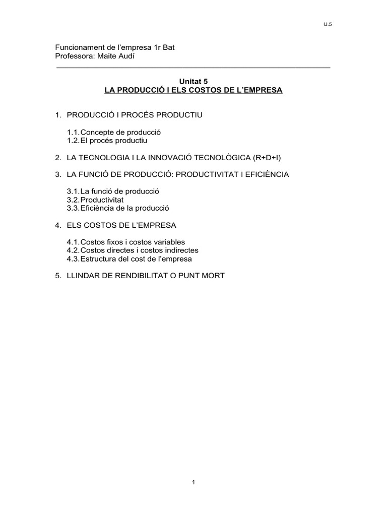FE U5 Apunts | PDF
