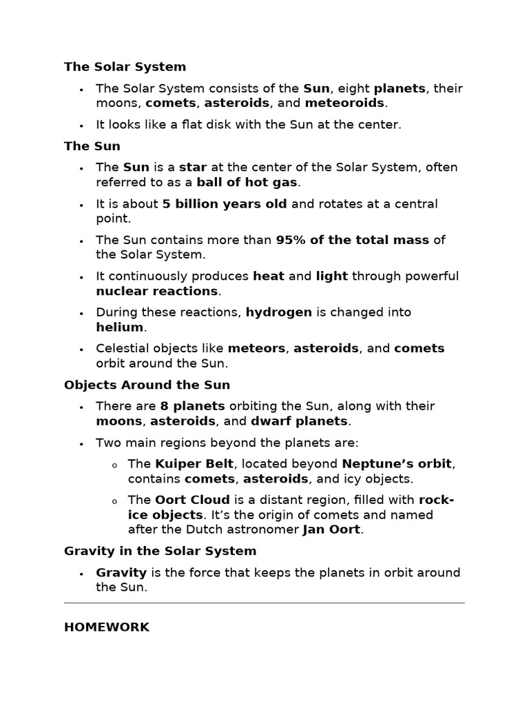 Overview of the Solar System | PDF | Planets | Solar System