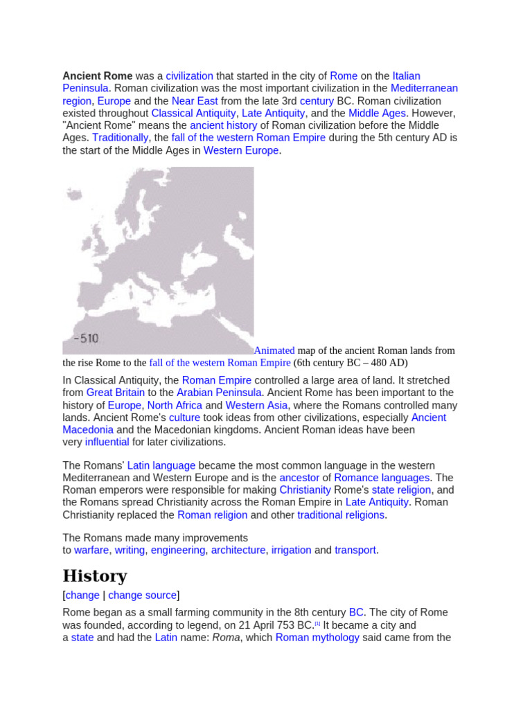 Ancient Rome | PDF | Classical Antiquity | Ancient Rome