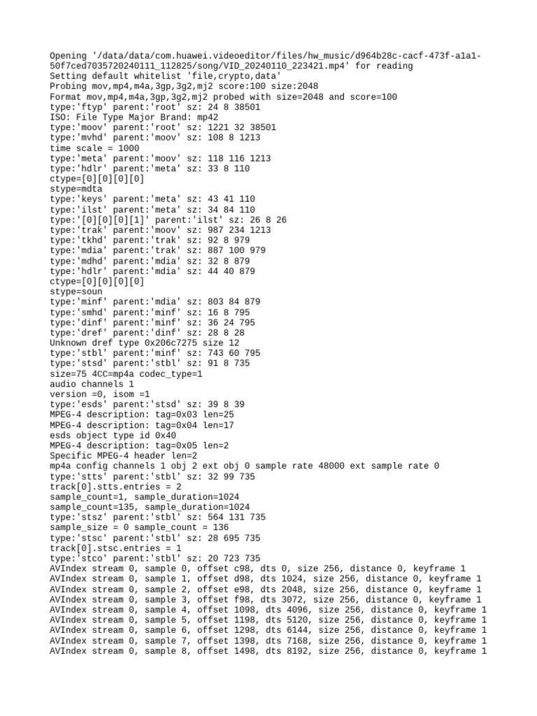 Av Log | PDF | Bit Rate | Computer File