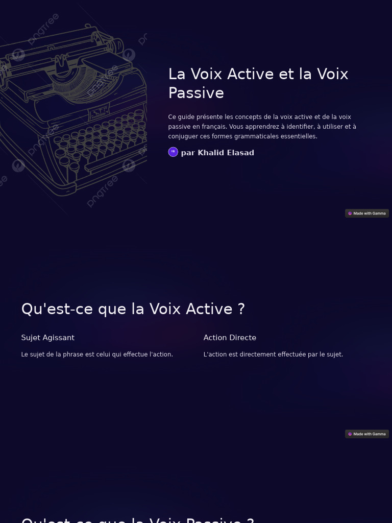 Voix Active et Passive en Français | PDF