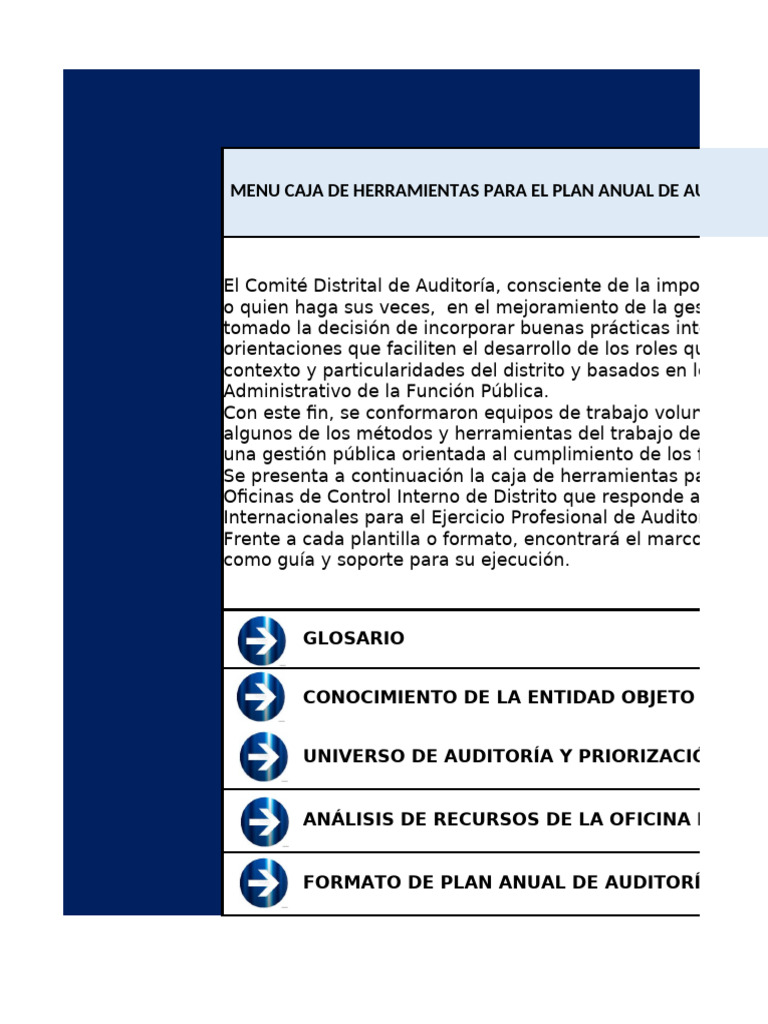 Herramientas para el Plan Anual de Auditoría | PDF | Auditoría ...