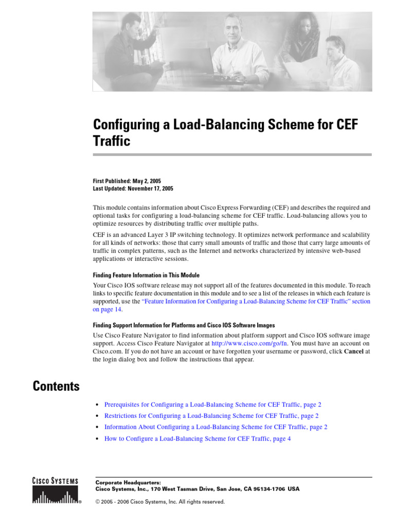 Configuring CEF Load-Balancing Guide | PDF | Load Balancing (Computing ...