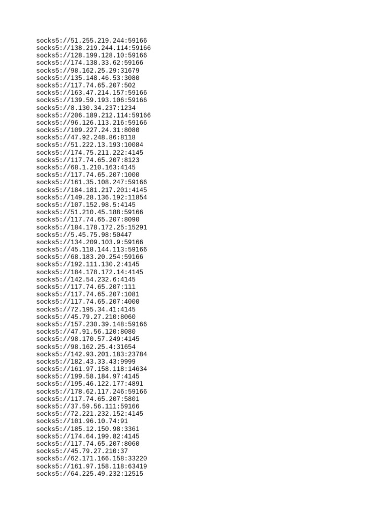 Docker Pull Proxy Socks5 List