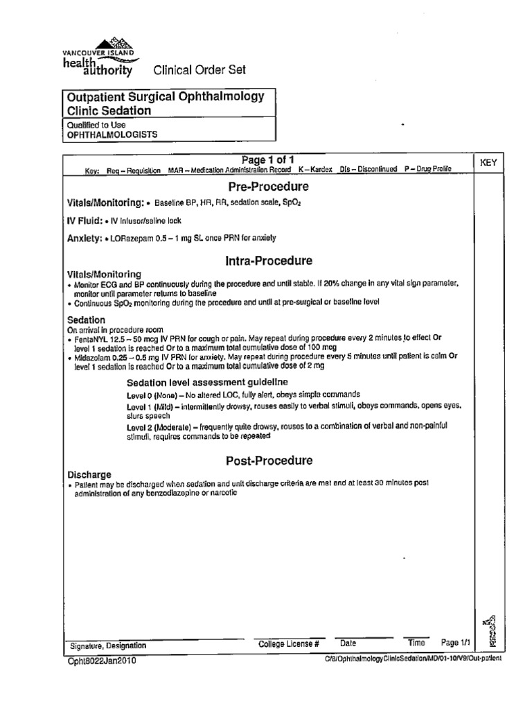 Outpatient Ophthalmology COS | PDF
