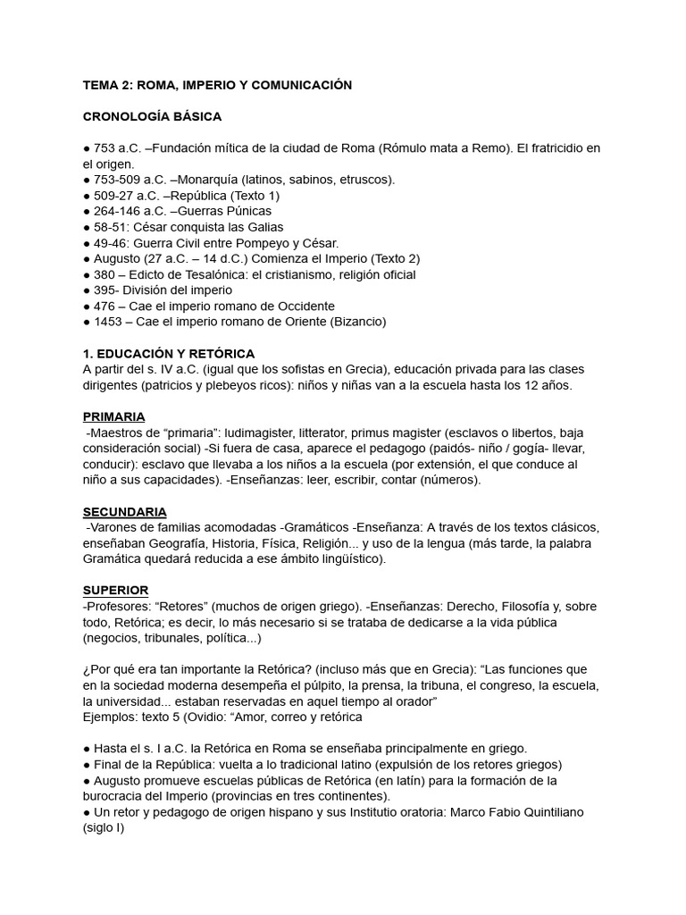 Comunicación y Educación en Roma | PDF | imperio Romano | Mitología griega