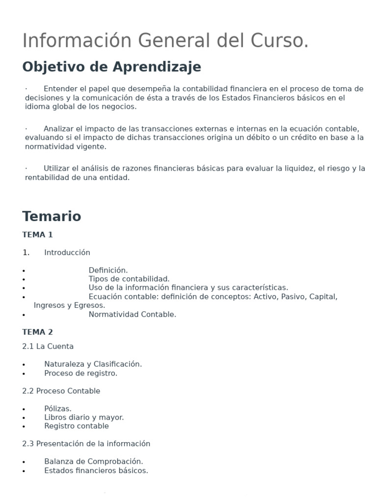 Curso de Contabilidad Financiera | PDF | Contabilidad | normas ...