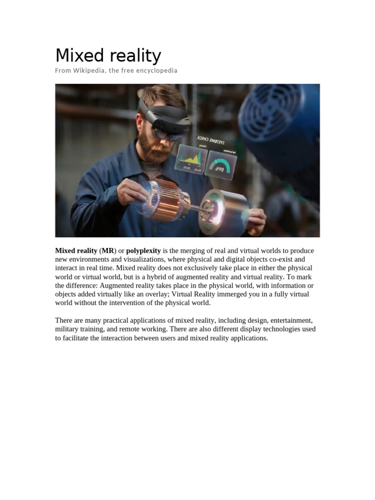Mixed Reality | PDF