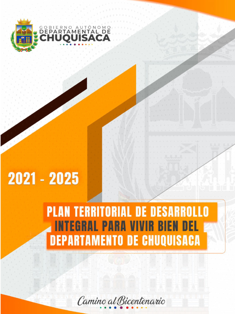 Plan Territorial de Desarrollo Chuquisaca 2021-2025 | PDF | Bolivia ...