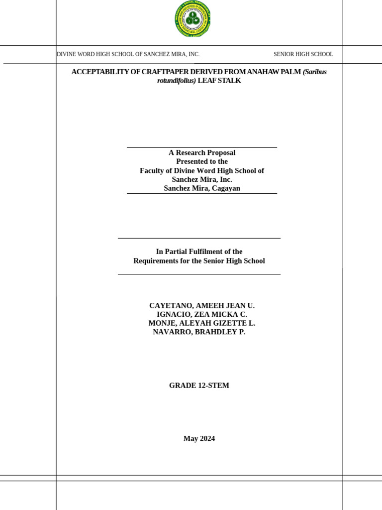 SHS Research Template | PDF | Pulp (Paper) | Strength Of Materials