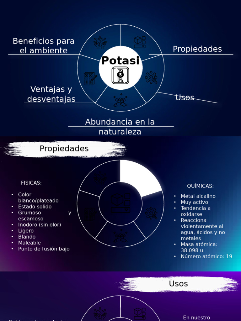Propiedades y Usos del Potasio | PDF | Potasio | Química