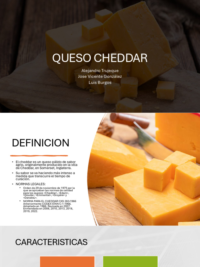 Precios y características del queso Cheddar | PDF | Queso cheddar | Queso