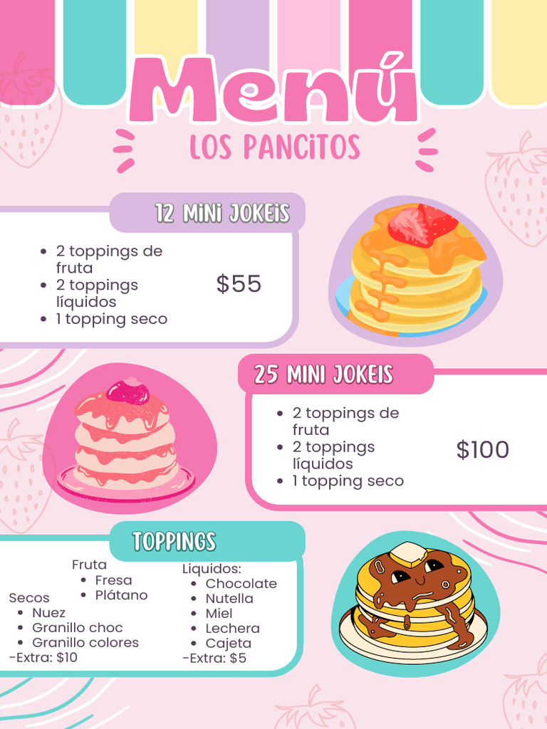 Menú de Mini Jokeis y Toppings | PDF