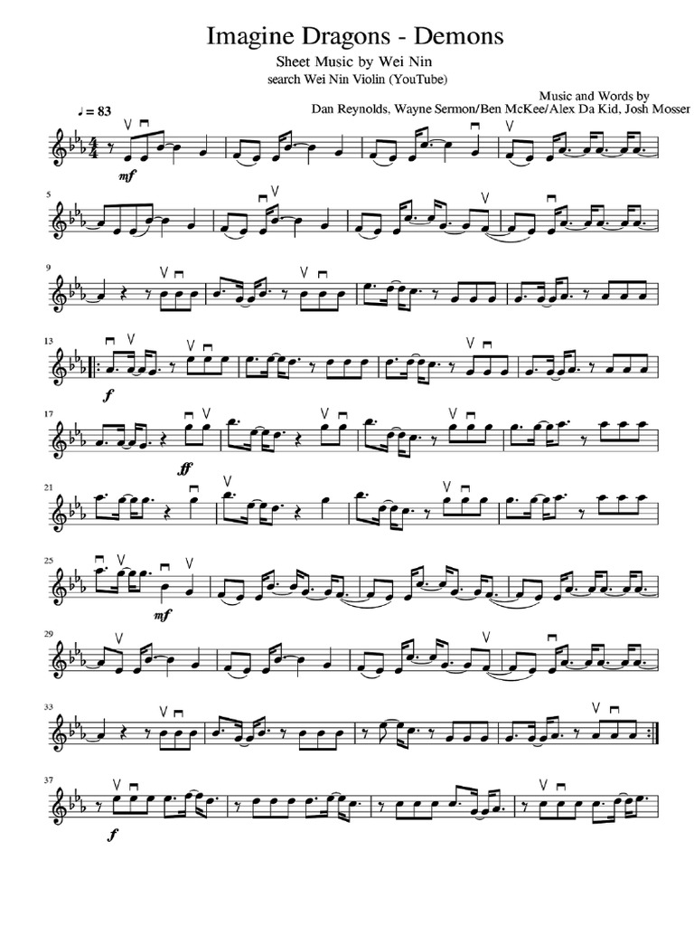 Demons - Imagine Dragons | PDF