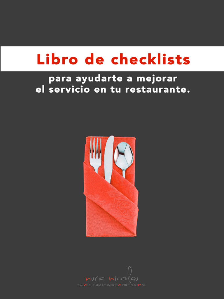 Checklist Servicio Barra | PDF