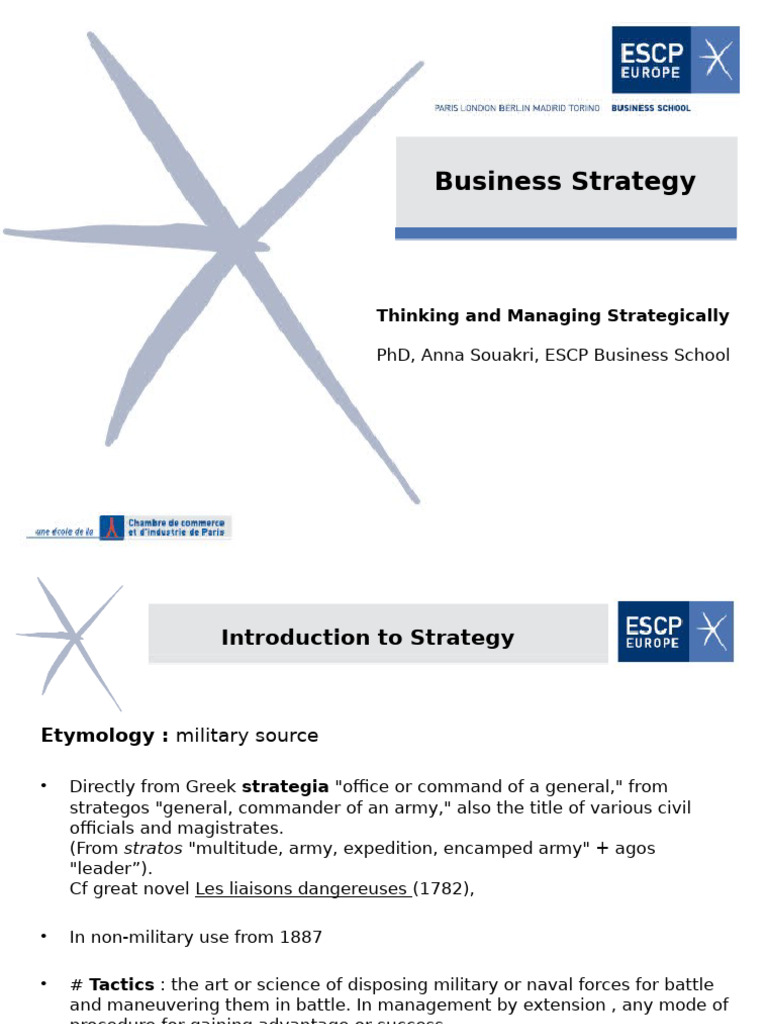 Strategy Course 1 | PDF | Strategic Management | Competitive Advantage
