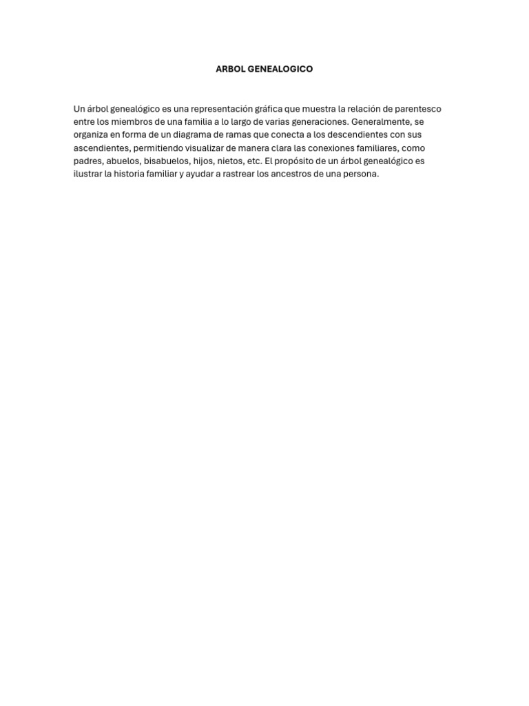 Arbol Genealogico | PDF